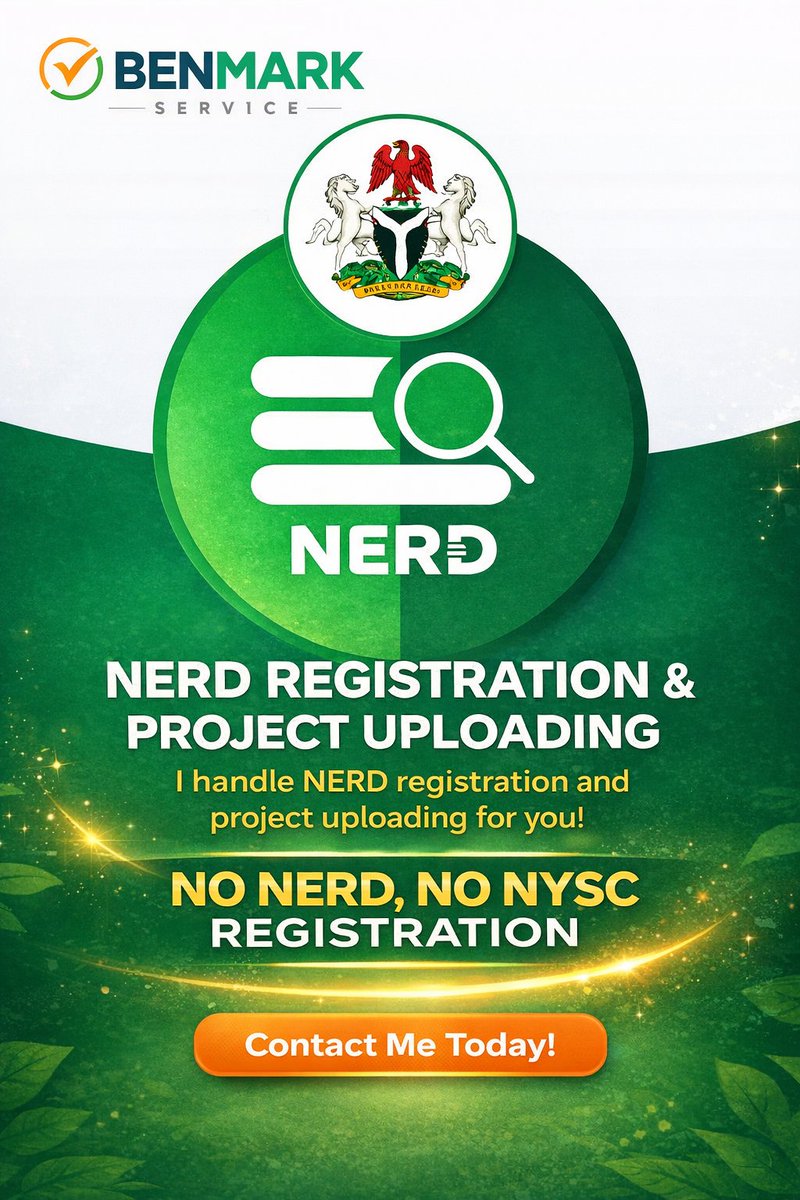 benjaminndoma's tweet photo. Contact Benmark Services on 09039745412 for your registration,  we also deliver on proxy...just send a DM TO ME AND GET YOUR JOB DONE ASAP
 #nysc @nysc360 @officialnyscng https://t.co/PNjEIiWQnt