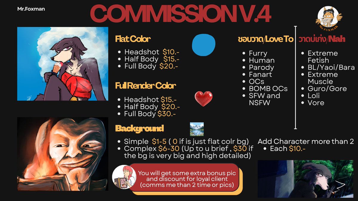 Mr.Foxman (Comm Open) 🇹🇭 tweet media