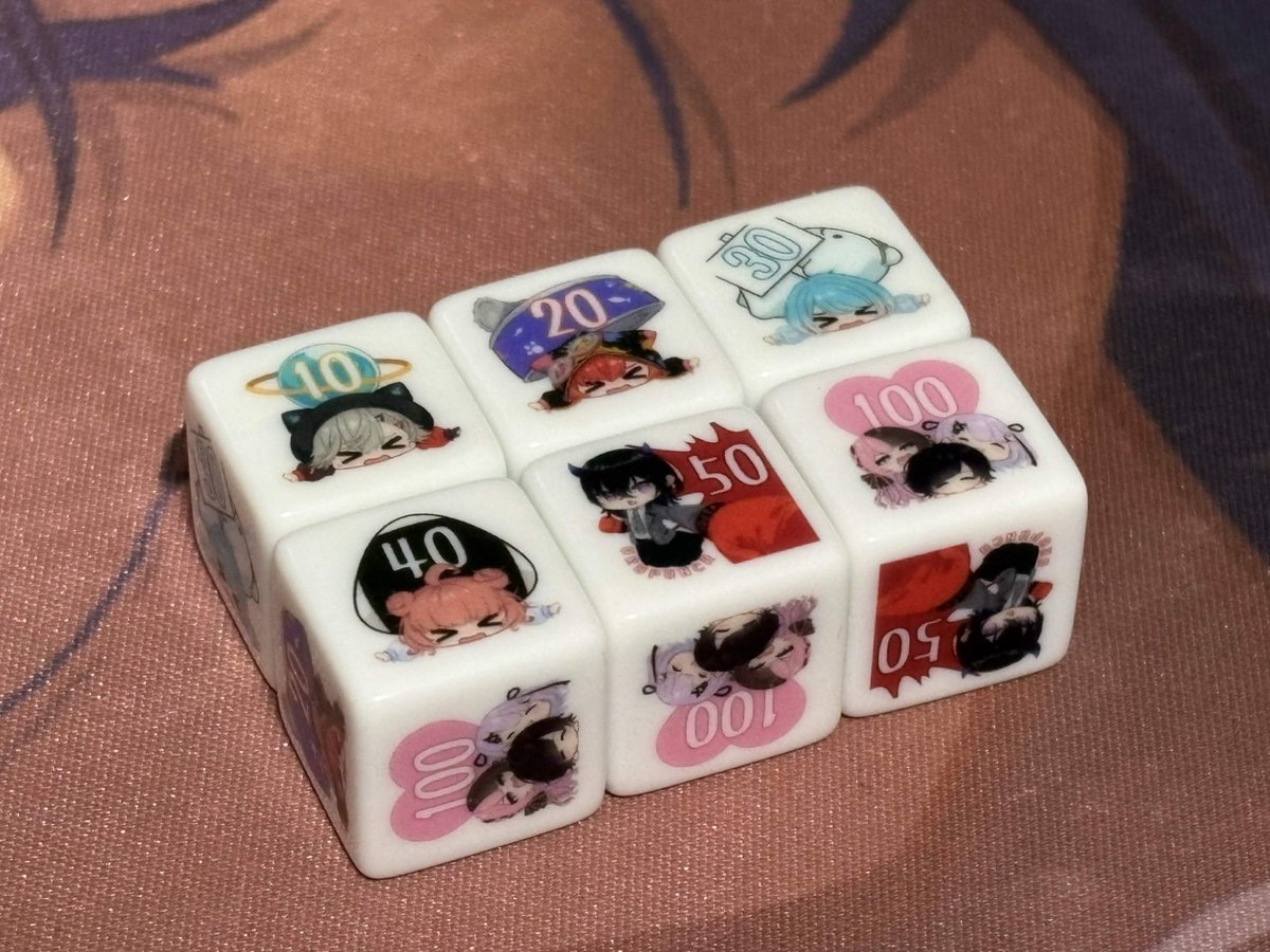 お待たせしました！

VGGV11thにて頒布したセットに収録されていたダイスの単品販売開始です！！

▼販売ページ▼
umeboshi518.booth.pm/items/8036352