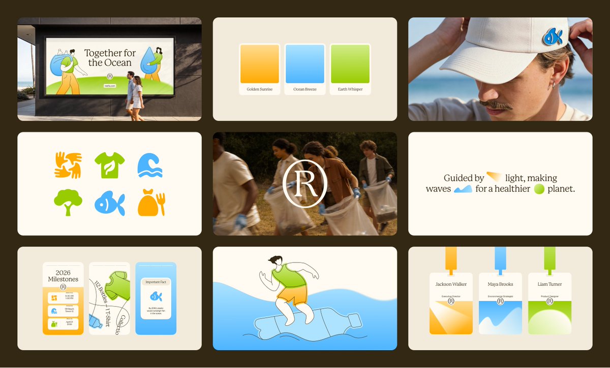 Creative direction for an environmental movement turning ocean plastic into products people can wear or use