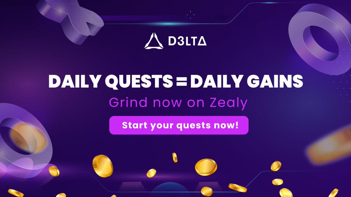 GM D3LTAS! Congratulations to our previous Zealy campaign winners! Remember to join our new campaign and dominate the leaderboard! There are USDT rewards + a secret raffle at the end! zealy.io/cw/d3lta-army/…