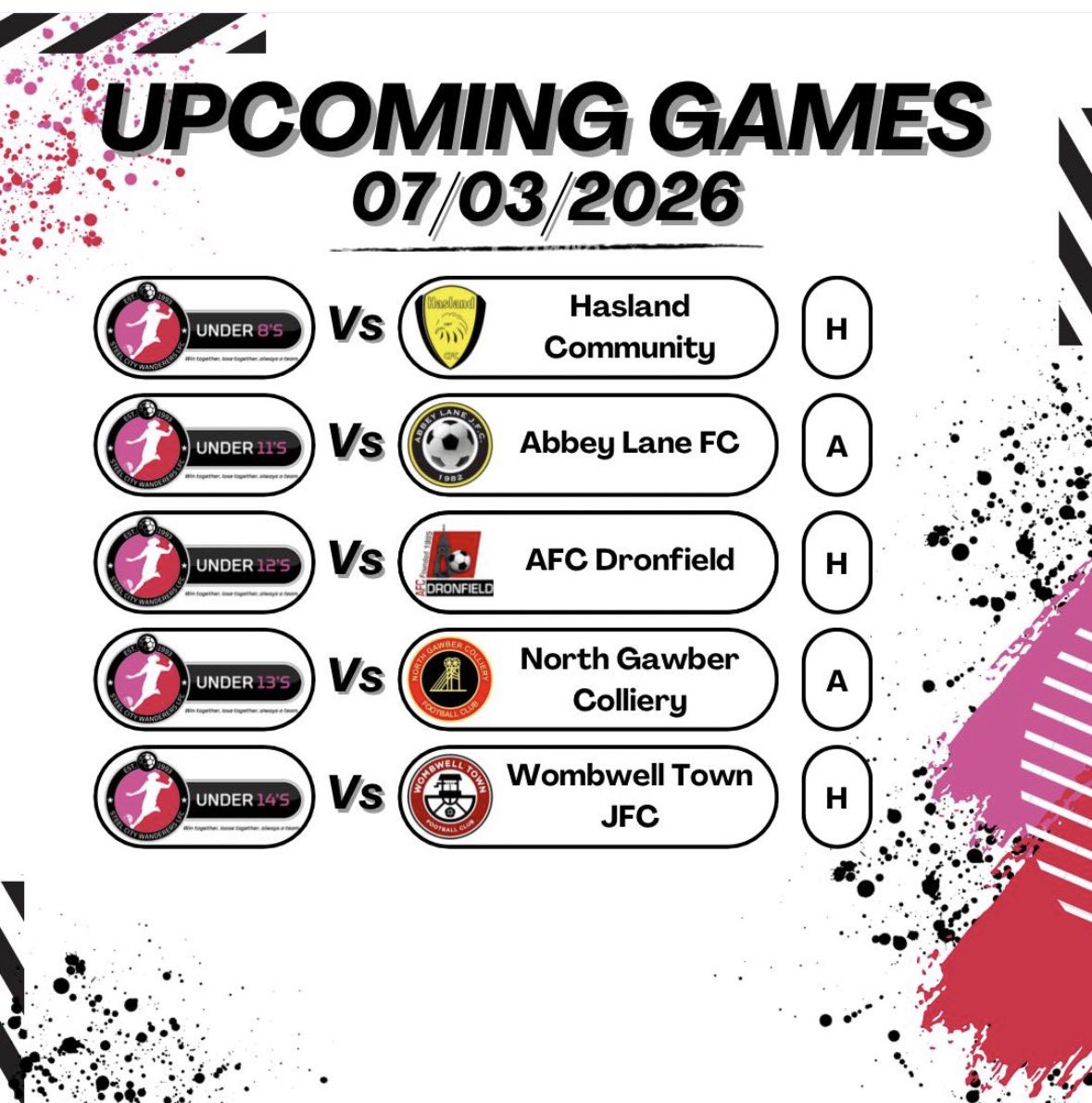 Another game day is approaching for some of our young ladies! 💪🏻

Good luck to everyone playing, enjoy the football! ⚽