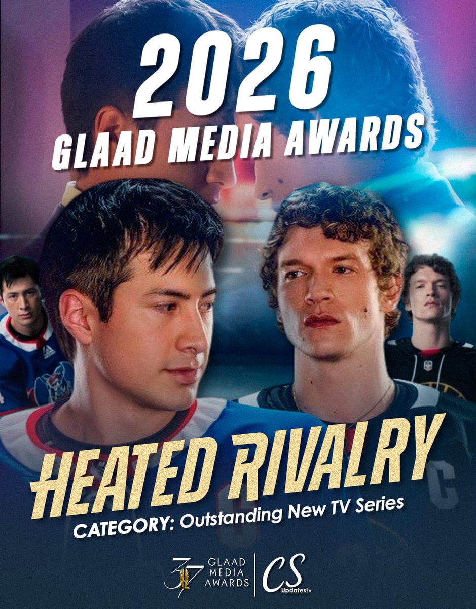 🚨 Heated Rivalry won the "Best New TV Series" category at the 37th GLAAD Media Awards!