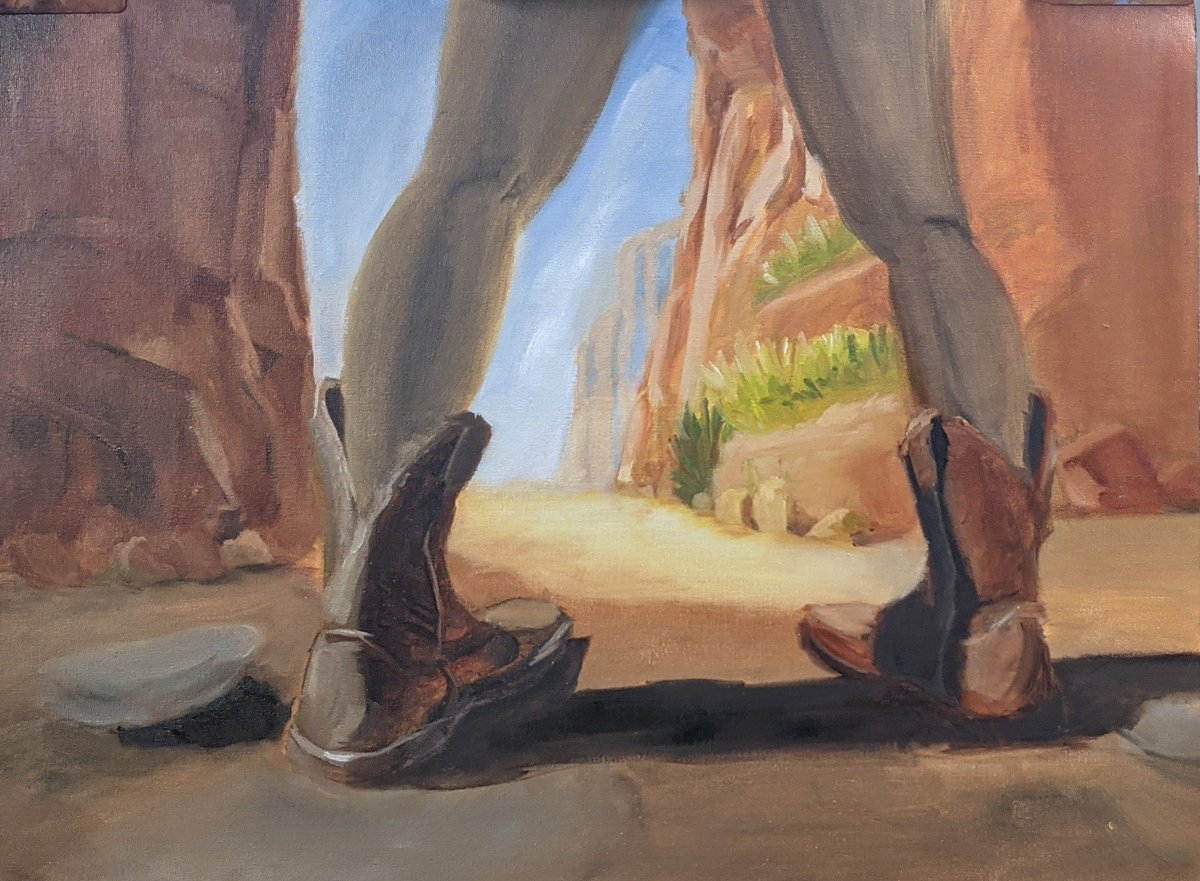 breakitfirst's tweet photo. The uncertain cowboy - oil on canvas https://t.co/2rxEANld0V