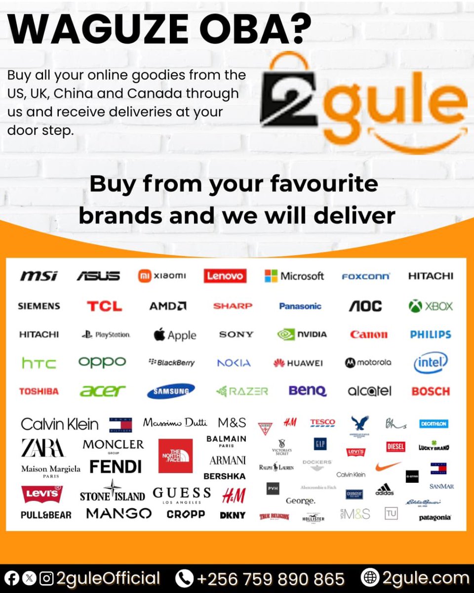 2guleOfficial's tweet photo. @wekesa_amos @_GL_Collection Waguzze oba? 

Shop from top stores in the US, UK, China, and Canada and let us handle the rest. 

From the latest tech to trending fashion, we buy, ship, and deliver straight to your doorstep.

Order today: https://t.co/EpV5zv2GBN
📞 +256 759 890 865

#2gule #ShipToUganda https://t.co/iO6UFYslMd