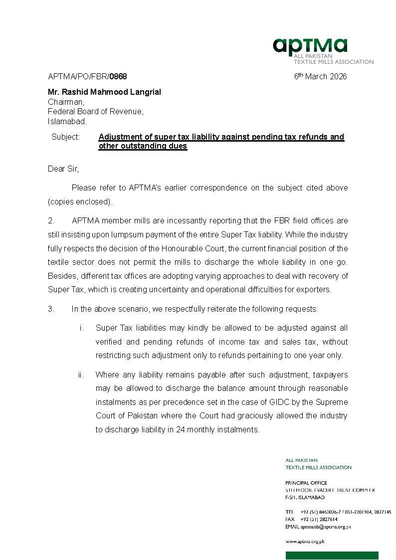 All Pakistan Textile Mills Association tweet media