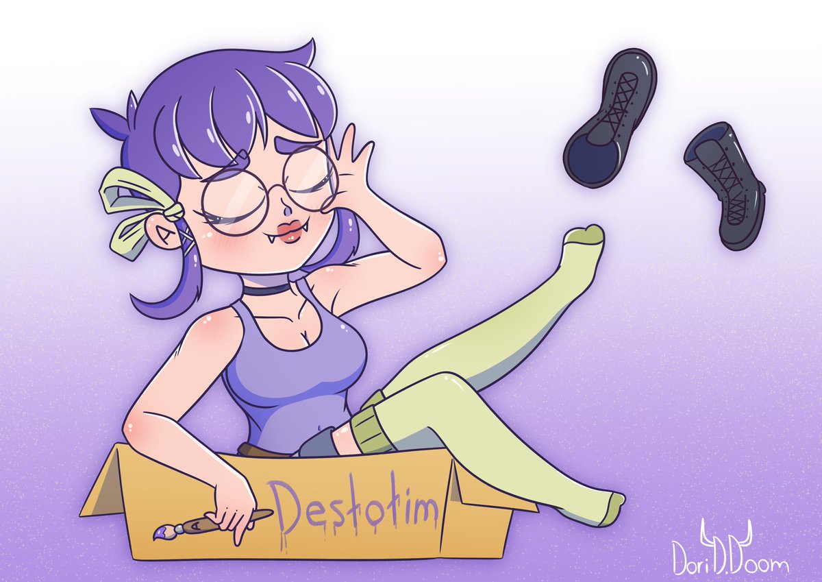 AppleQueenSKW's tweet photo. It’s been a loooong time, but I have returned 

This time with an ArtTrade with @destotim 
Love your design girl and love your box… https://t.co/OAXic0l2M0
