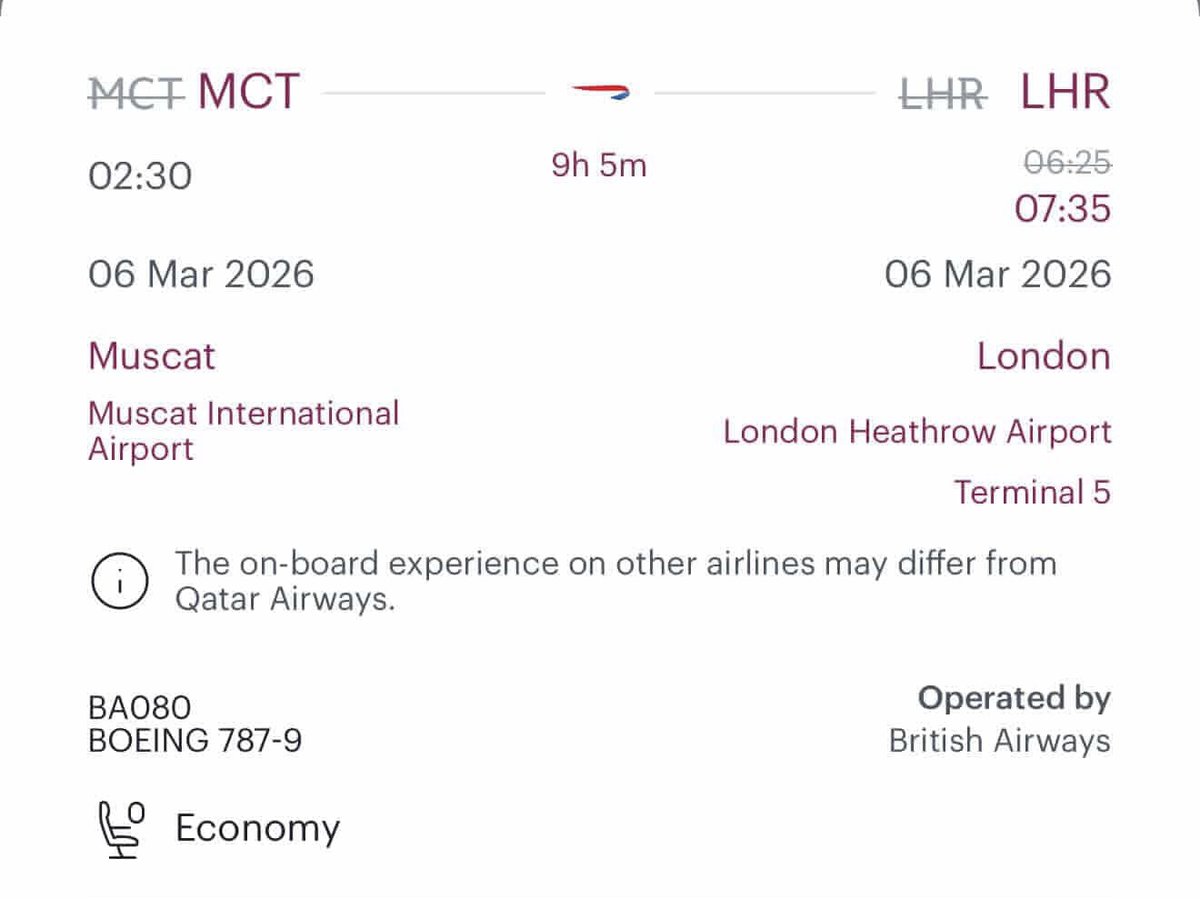 JiminyHepkat's tweet photo. @British_Airways This is a lie. BA080 is currently flying to London half empty whilst you leave people stranded in a warzone. https://t.co/UIl90IvVy9