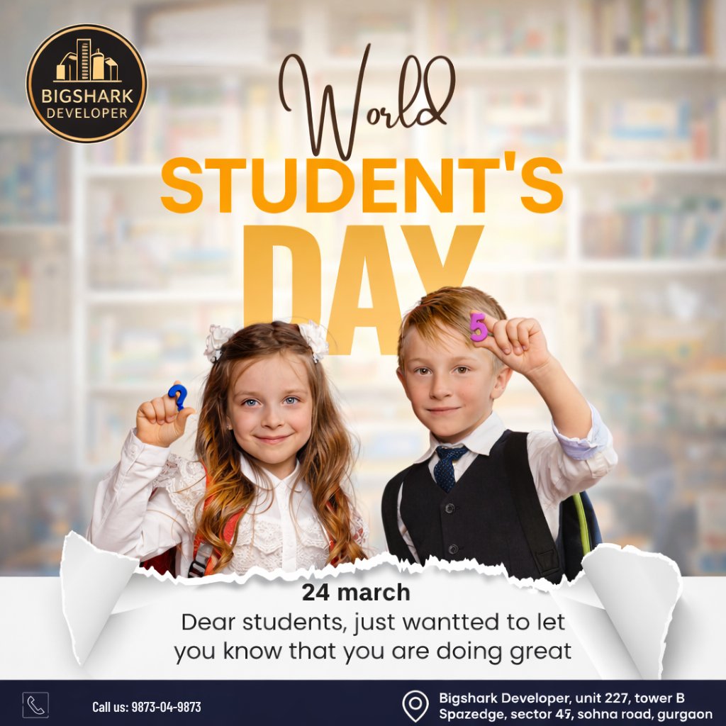 BigsharkDe67743's tweet image. Students are the thinkers, dreamers, and leaders of tomorrow.On World Students' Day, let’s celebrate the power of learning and the bright future students are building.#WorldStudentsDay #StudentSuccess #FutureLeaders #EducationMatters