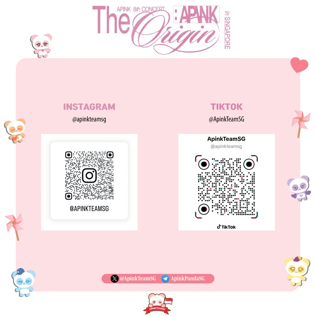 Ahead of the tickets sale later today, as well as the concert on 4th April, we have also opened an Instagram and Tiktok accounts.

Given that the organiser doesn’t have an official Twitter, we hope to promote this concert, as well as Apink to more PANDAs 💕

Give us a follow
