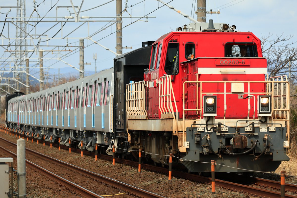 harashio026's tweet image. 2026/03/06
9772レ DD200-6+ヨ×2+12-951F
都営12-600形甲種輸送