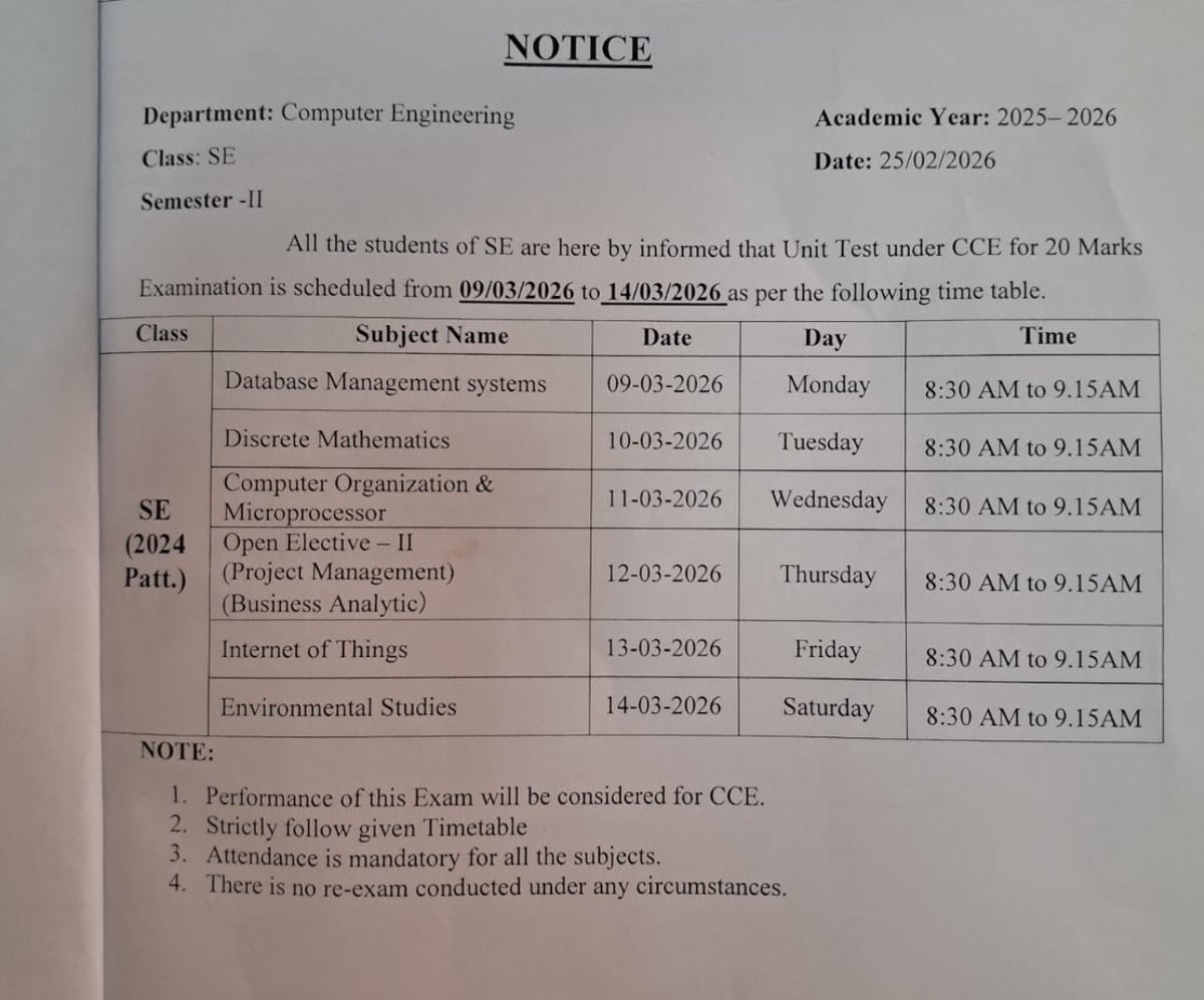 Unit Test timetable just dropped 📚🔥 

SE life really said no breaks, only survival mode 😭 Time to lock in.

Wish me good luck guyz 🙌