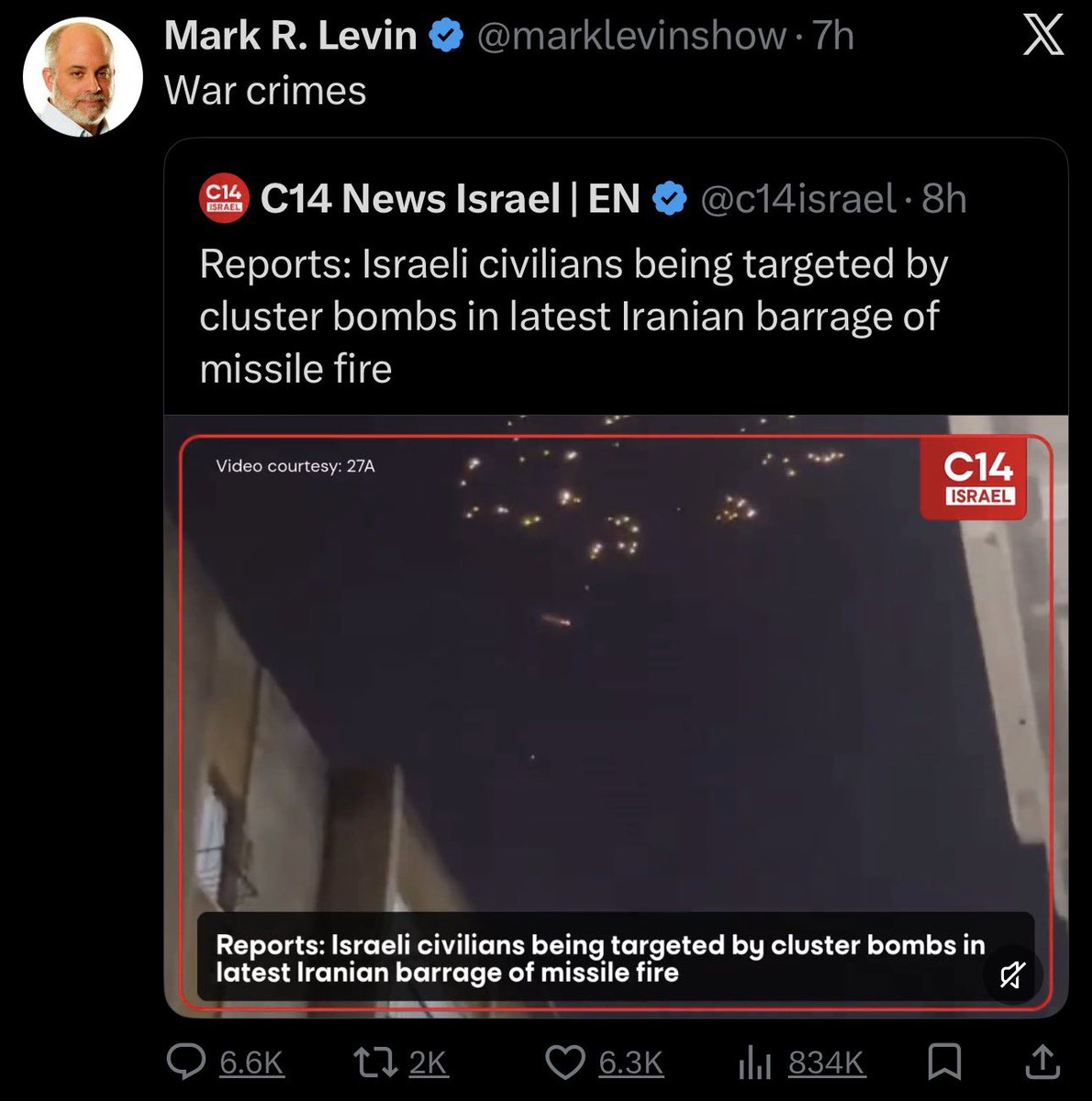 Targeting Israel with cluster bombs shouldn’t be considered a war crime. It’s like using holy water against demons.