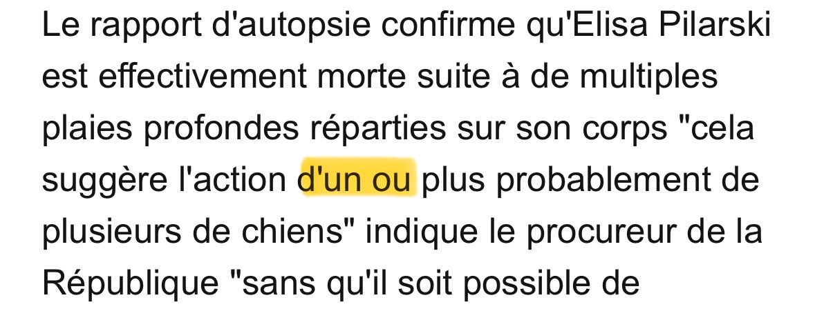 SainteOutarde's tweet photo. @Giosi_Borselli @LoneganTommy @BRINDILLE851 « Un ou »
La possibilité que ce ne soit le fait que d’un seul chien n’a jamais été écartée. https://t.co/Bqzki6DXBI