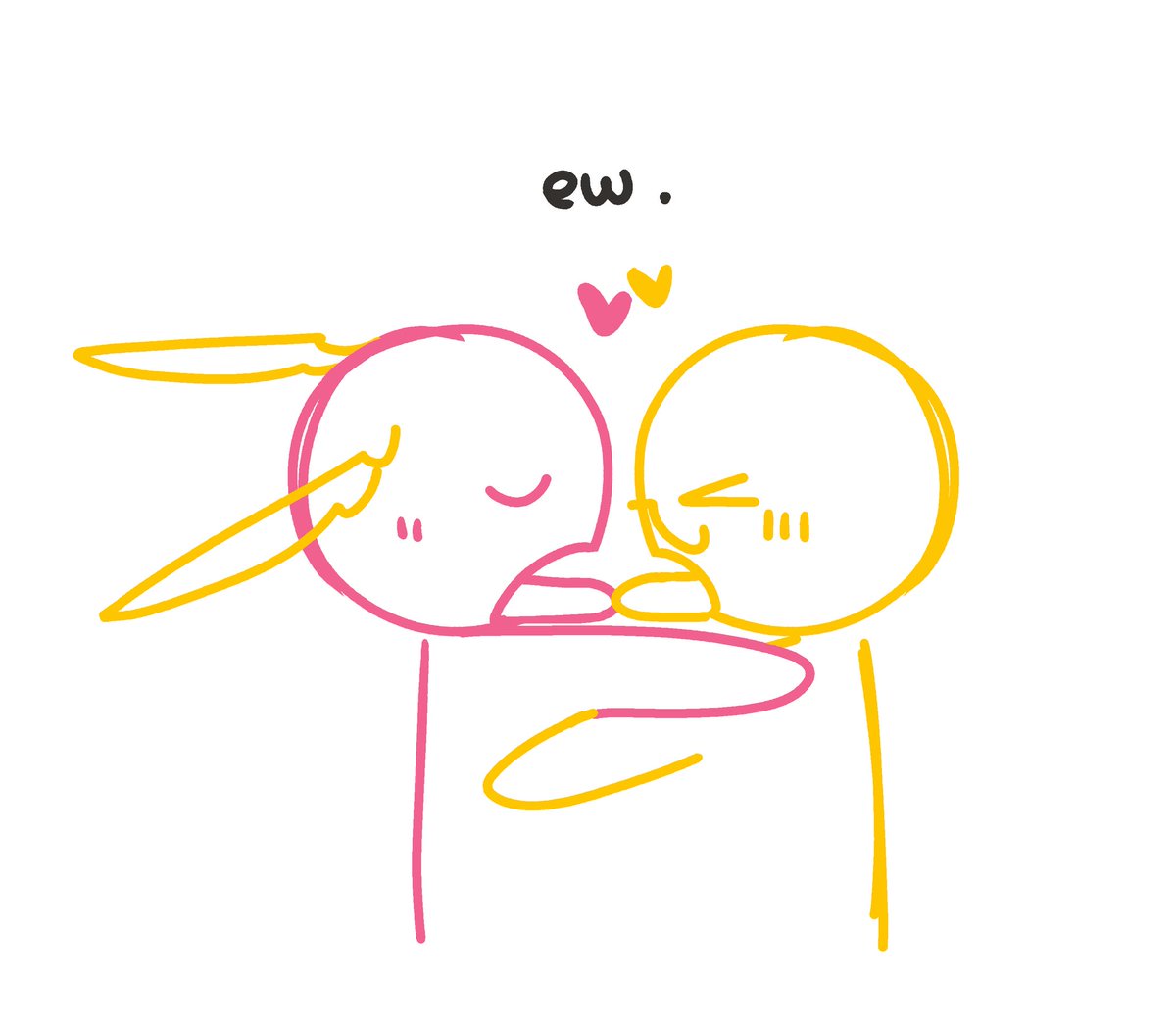 hi guys sorry for not posting art heres peony and yellow making out to make up for it