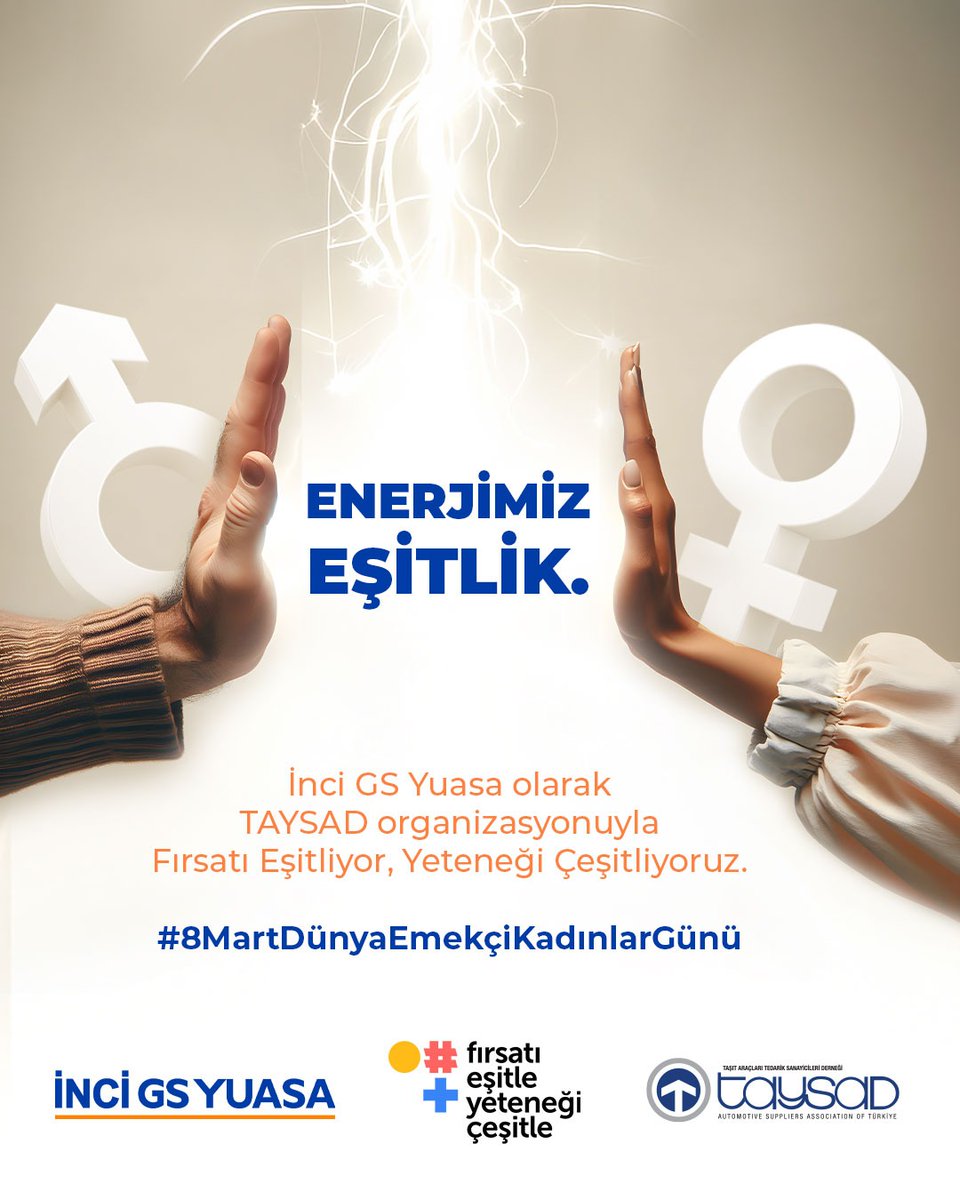 eas_aku's tweet photo. Enerji, potansiyeldir, doğru ortamı bulduğunda güce dönüşür.
Otomotiv sektöründe kadın istihdamı hâlâ %19. 
İGYA olarak enerjiyi sadece üretmiyor, TAYSAD'ın organize ettiği #FırsatıEşitleYeteneğiÇeşitle projesiyle; fırsat eşitliğini kurum kültürümüzün parçası haline getiriyoruz. https://t.co/LlQ1b1SVrz