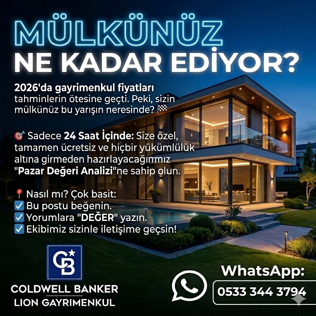 cblionmersin's tweet photo. Acaba evim şu an ne kadar eder?" diye düşünmekten vazgeçin, net rakamlarla tanışın
​Sadece 24 Saat İçinde
​Size özel, tamamen ücretsiz ve hiçbir yükümlülük altına girmeden hazırlayacağımız Pazar Değeri Analizine sahip olun
Ekibimiz ile iletişime geçin
0324 242 0789- 0533 344 3794 https://t.co/f1ZQEOhQwM