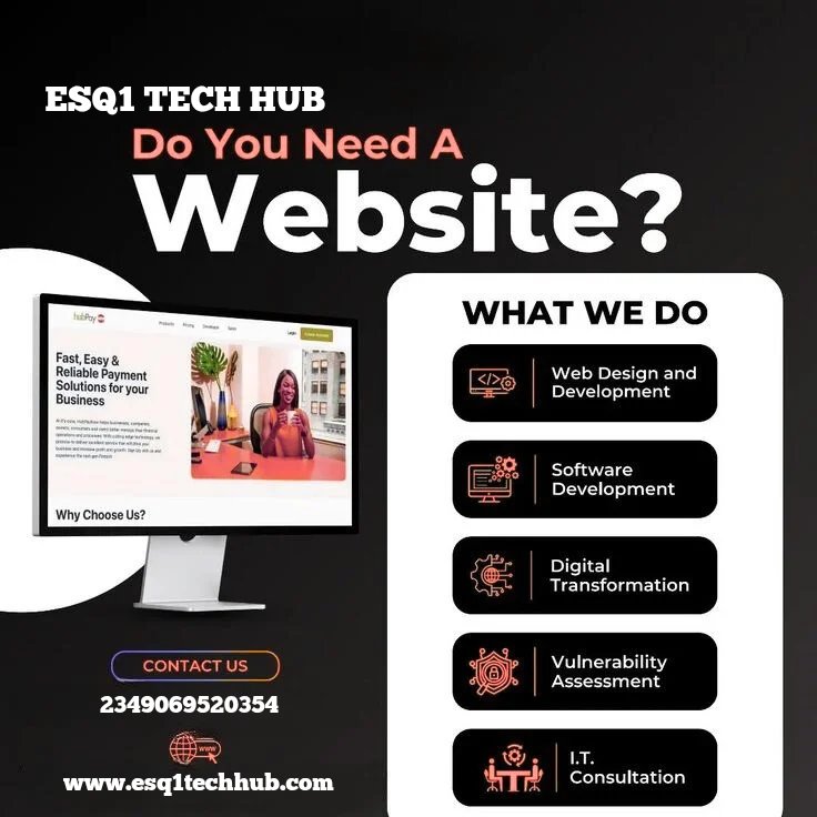 EmmyNwaogalanya's tweet photo. Why Choose Esq1 Tech Hub?
Because your business deserves a website that works and sells.
✔️ Experienced Team
✔️ Tailored Solutions for Your Business
✔️ Proven Results
✔️ Full Support from Start to Finish
📩 Send us a DM today
📞 https://t.co/N5F37UITIE
#WebDesign #WebDevelop https://t.co/MHW4chImO3