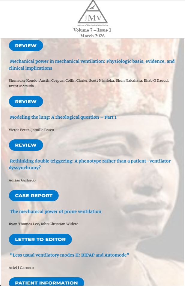 Journal of Mechanical Ventilation tweet media