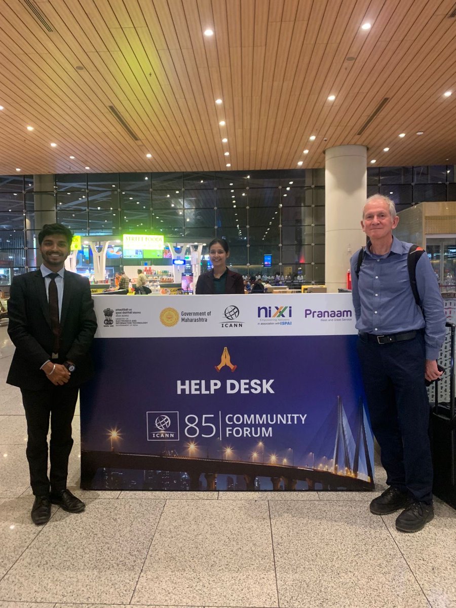 inregistry's tweet image. Arriving for ICANN85 Community Forum? We’re here to assist you at the International Arrival Terminal, Mumbai Airport.
Find us at Exit Gate A &amp;amp; B for any help or queries.

#ICANN #InternetGovernance #CapacityBuilding #NIXI
