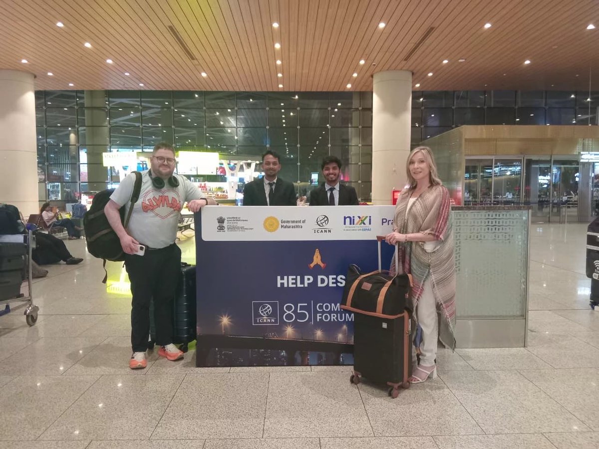 inregistry's tweet image. Arriving for ICANN85 Community Forum? We’re here to assist you at the International Arrival Terminal, Mumbai Airport.
Find us at Exit Gate A &amp;amp; B for any help or queries.

#ICANN #InternetGovernance #CapacityBuilding #NIXI