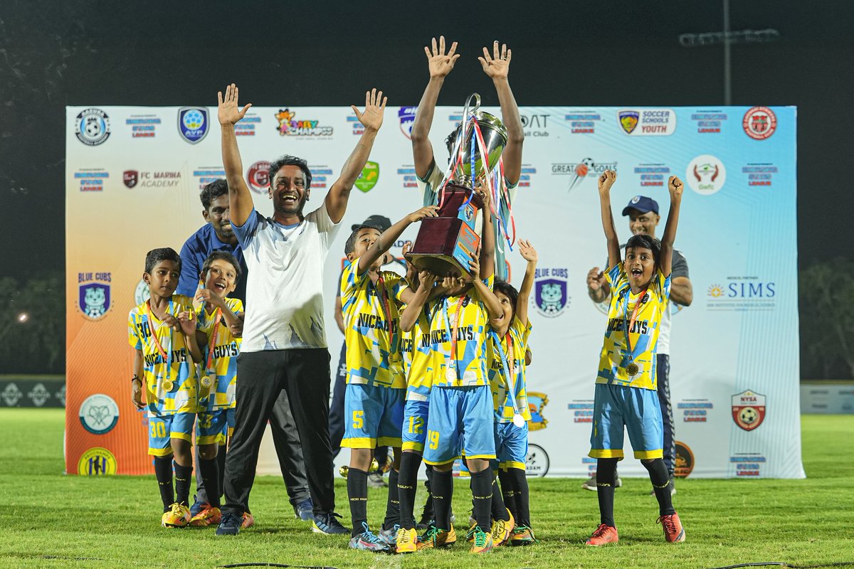 fcmadras's tweet photo. The celebration of champions. ππ₯
#EmergingStarsLeague #IndianFootball #GrassrootsFootball #FCMadras #BlueCubs https://t.co/202t1udqjU