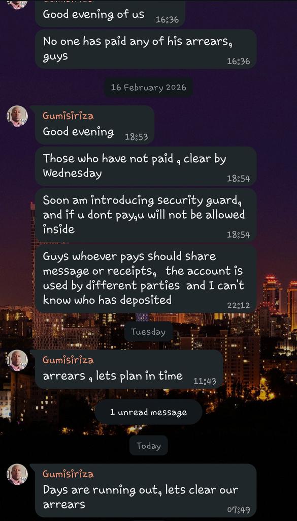 Kankundashammie's tweet photo. There's the way how this landlord of ours can stress us to pay rent😢imagine he even created a WhatsApp group for us😂🙌 https://t.co/N44z5rpdFV