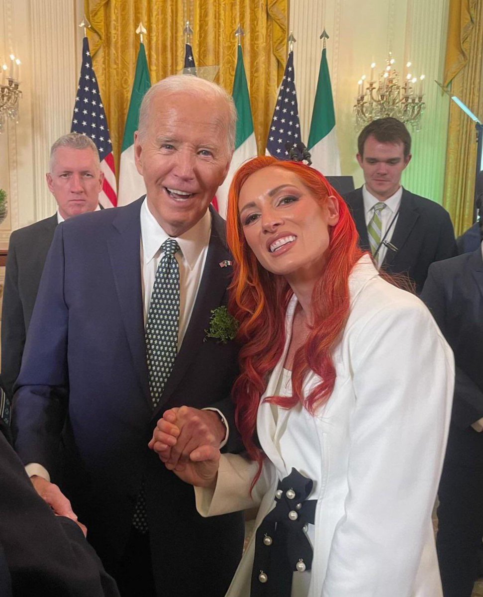jamesjailhouse's tweet photo. @EliteClubS0B Okay, Unless Becky Lynch have already meet President Joe Biden at The White House for St Patrick’s Day Celebration on 2024 https://t.co/1oPPExnlLD
