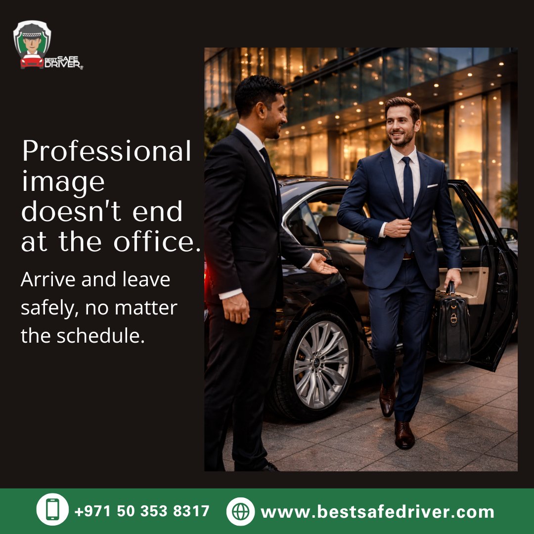 BestSafeDriver1's tweet photo. 👔 Professional image doesn’t end at the office.

📞 Call now: +971 50 3538317
🌐 https://t.co/xq5zuAGrNH

#ProfessionalLifestyle #SafeDriverDubai #BestSafeDriver #ResponsibleDriving #DubaiProfessionals #RoadSafety #SmartTravel #ReliableRide #UAEWorkLife #EveningCommute https://t.co/YA7uVSIX1T