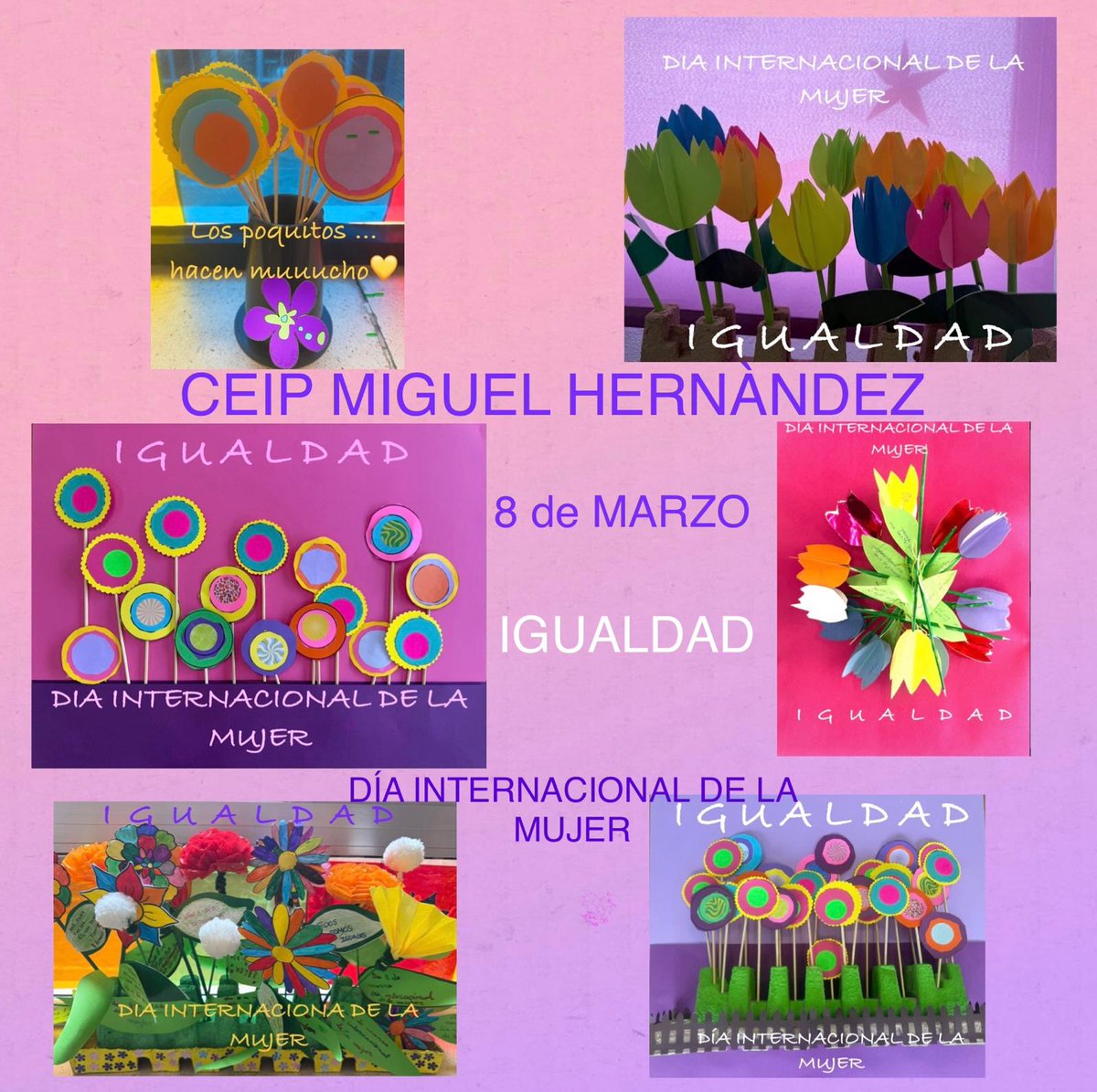 Flores para la Mujer.Igualdad.Dia internacional de la Mujer. 8 de Marzo.