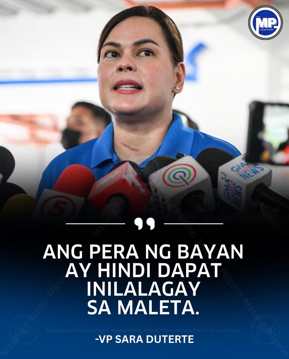 Ang Pera ng Bayan ay ibulsa, hindi ilagay sa maleta! - Sara