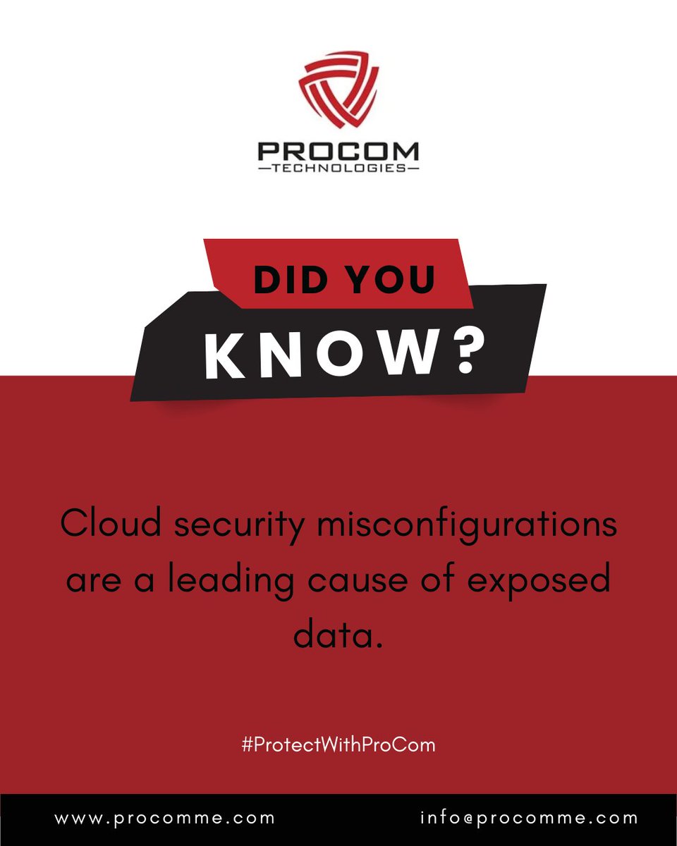 ProcomTech786's tweet photo. Even the most advanced cloud systems can become vulnerable without the right security practices. 

Regular monitoring, proper configurations, and strong access controls are essential to keeping your data safe.

#InformationSecurity #CyberAwareness #ProtectWithProCom https://t.co/TldovVKO6s