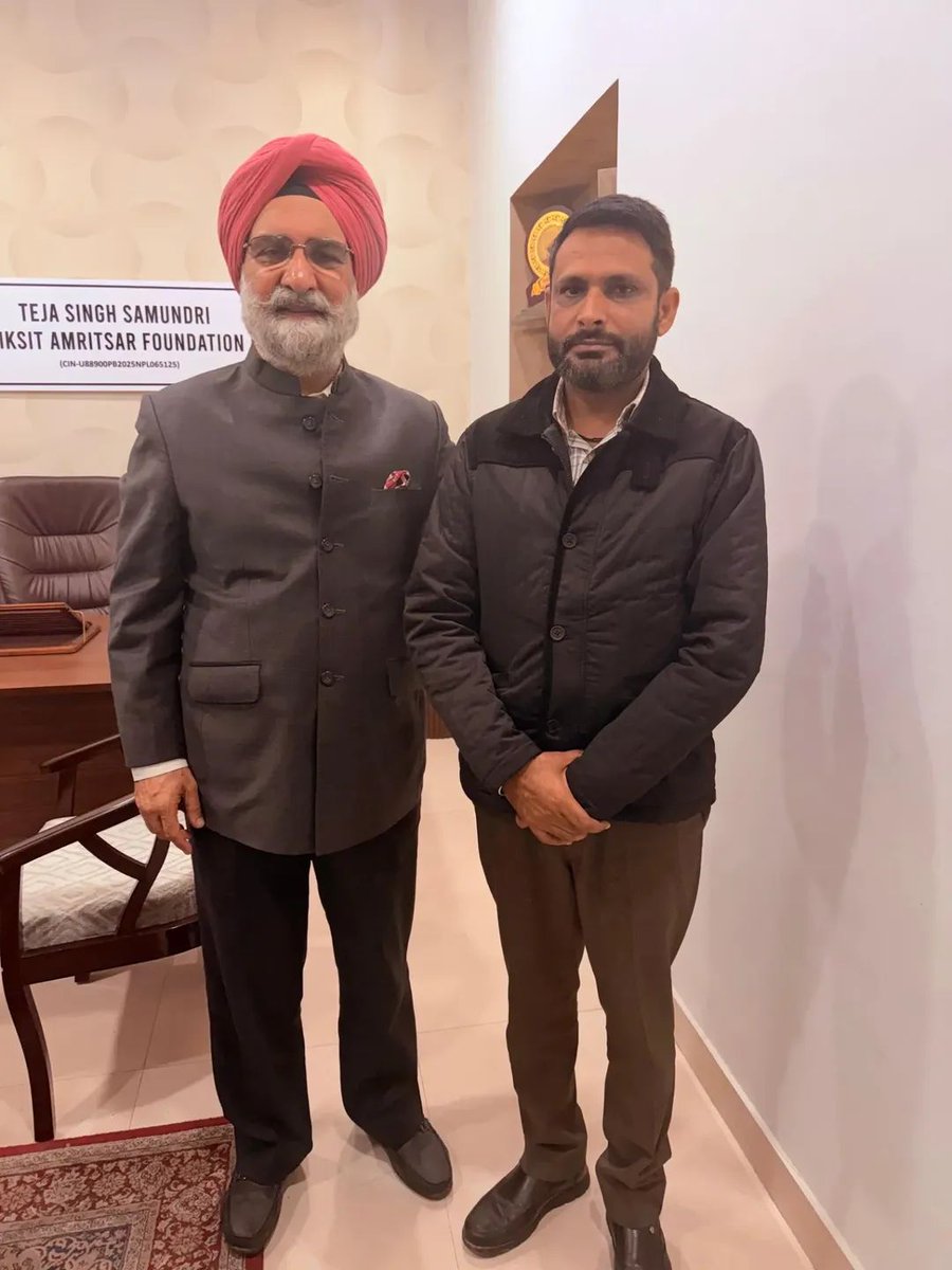 ਭਾਜਪਾ ਅੰਮ੍ਰਿਤਸਰ ਲੋਕਸਭਾ ਦੇ ਉਮੀਦਵਾਰ ਰਹੇ ਭਾਜਪਾ ਦੇ ਸੀਨੀਅਰ ਲੀਡਰ ਸ੍ਰ ਤਰਨਜੀਤ ਸਿੰਘ ਸੰਧੂ ਜੀ ਨੂੰ ਦਿੱਲੀ ਦੇ ਉਪ ਰਾਜਪਾਲ ਬਣਾਉਣ ਦੀਆਂ ਬਹੁਤ ਬਹੁਤ ਮੁਬਾਰਕਾਂ।
<a href="/SandhuTaranjitS/">Taranjit Singh Sandhu</a> 
<a href="/BJP4India/">BJP</a> <a href="/BJP4Punjab/">BJP PUNJAB</a> 
<a href="/NitinNabin/">Nitin Nabin</a> <a href="/AmitShah/">Amit Shah</a> <a href="/narendramodi/">Narendra Modi</a>