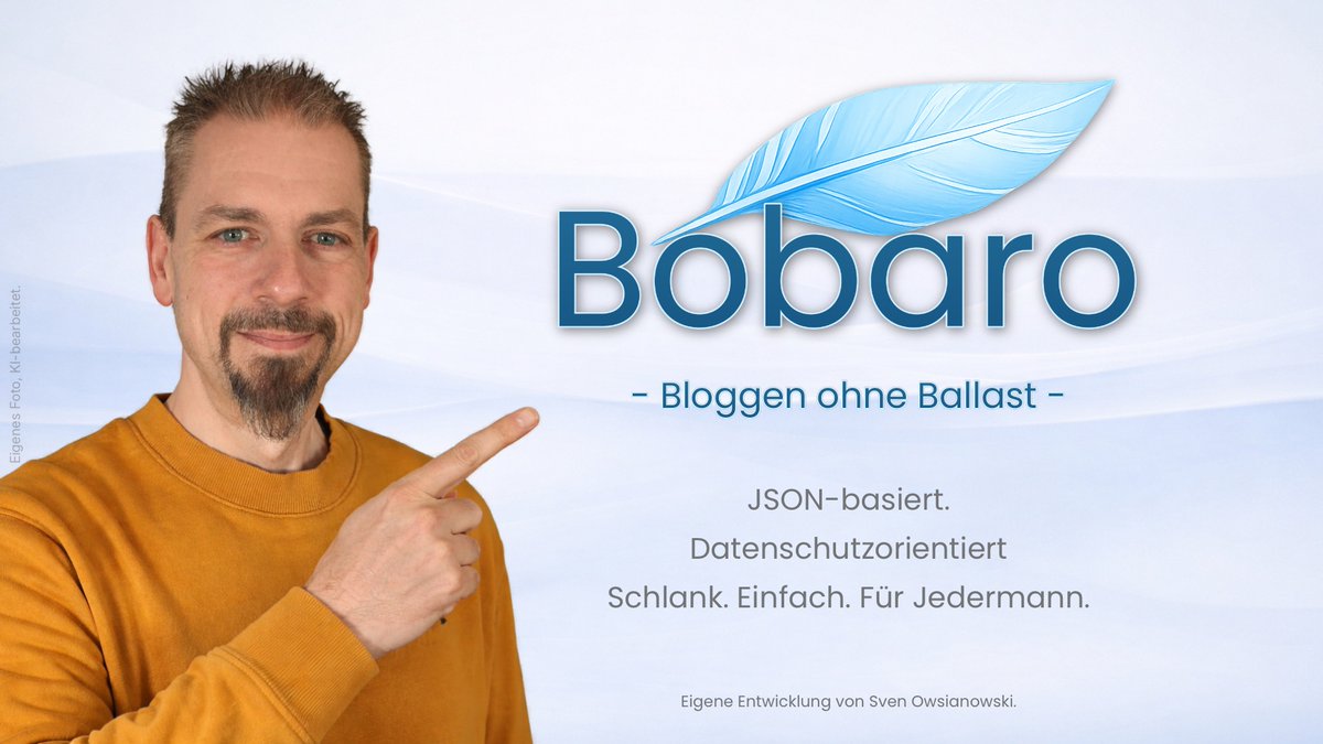 "Bobaro" ist ein von mir entwickeltes Flat-File-CMS, das komplett ohne Datenbank auskommt und dadurch  schnell und wartungsarm ist. 
Ich habe es für Nutzer konzipiert, die Wert auf Datensouveränität und Einfachheit legen – inklusive moderner Features.

👉 bobaro.de