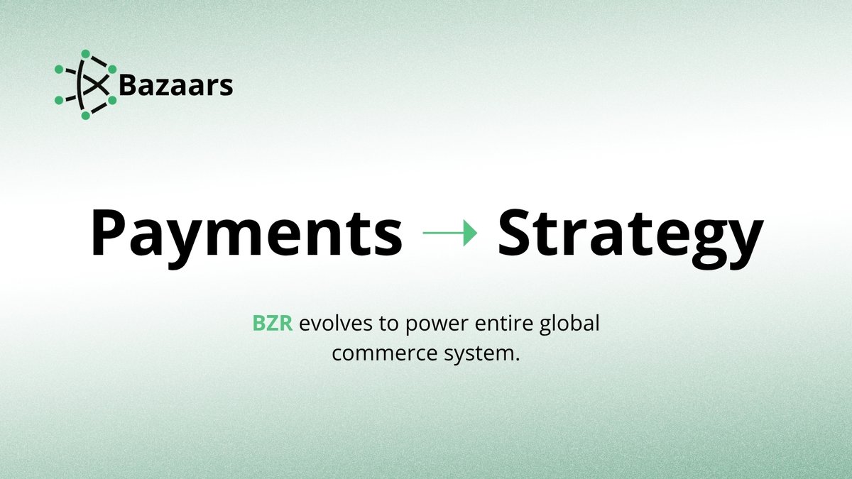 From payments ➝ strategy. $BZR evolves to power entire global commerce systems.

#BZR #CryptoCommerce #Web3 #Bazaars #ORC55