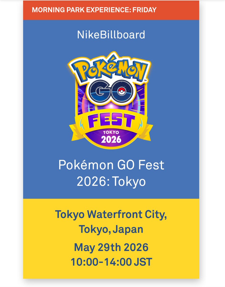 NikeBillboard1's tweet photo. Glad to have been able to get the tix early! ๐ญ๐ It'll be first pogo trip to Japan and I hope to see some of yalls there for the first time and get a chance to meet some of you guys! ๐โโ๏ธ๐๐ฏ๐ต #ripsleep #riplegs https://t.co/DY5Joy9YdX