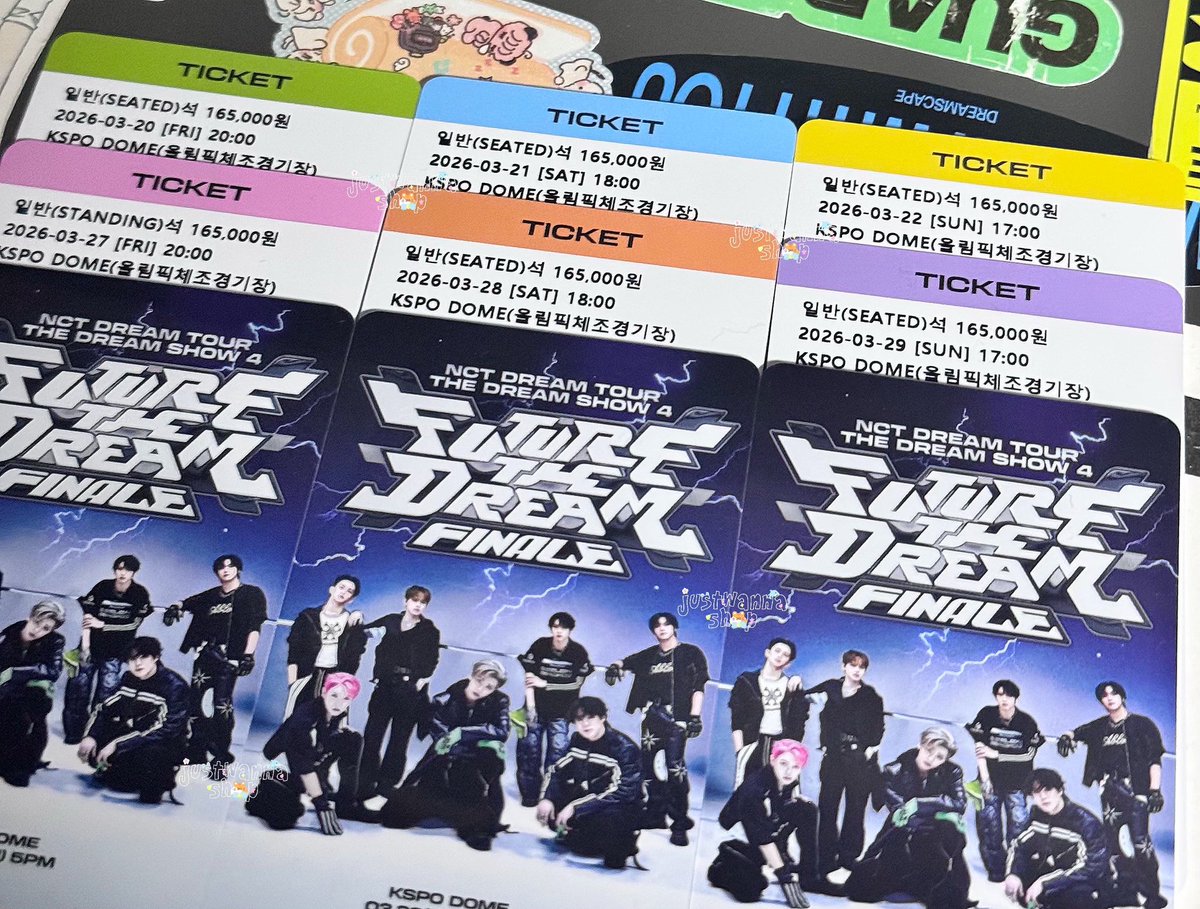 all the colors of tds4 encore tickets🥹