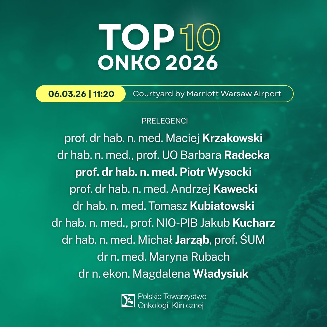 Polskie Towarzystwo Onkologii Klinicznej tweet media
