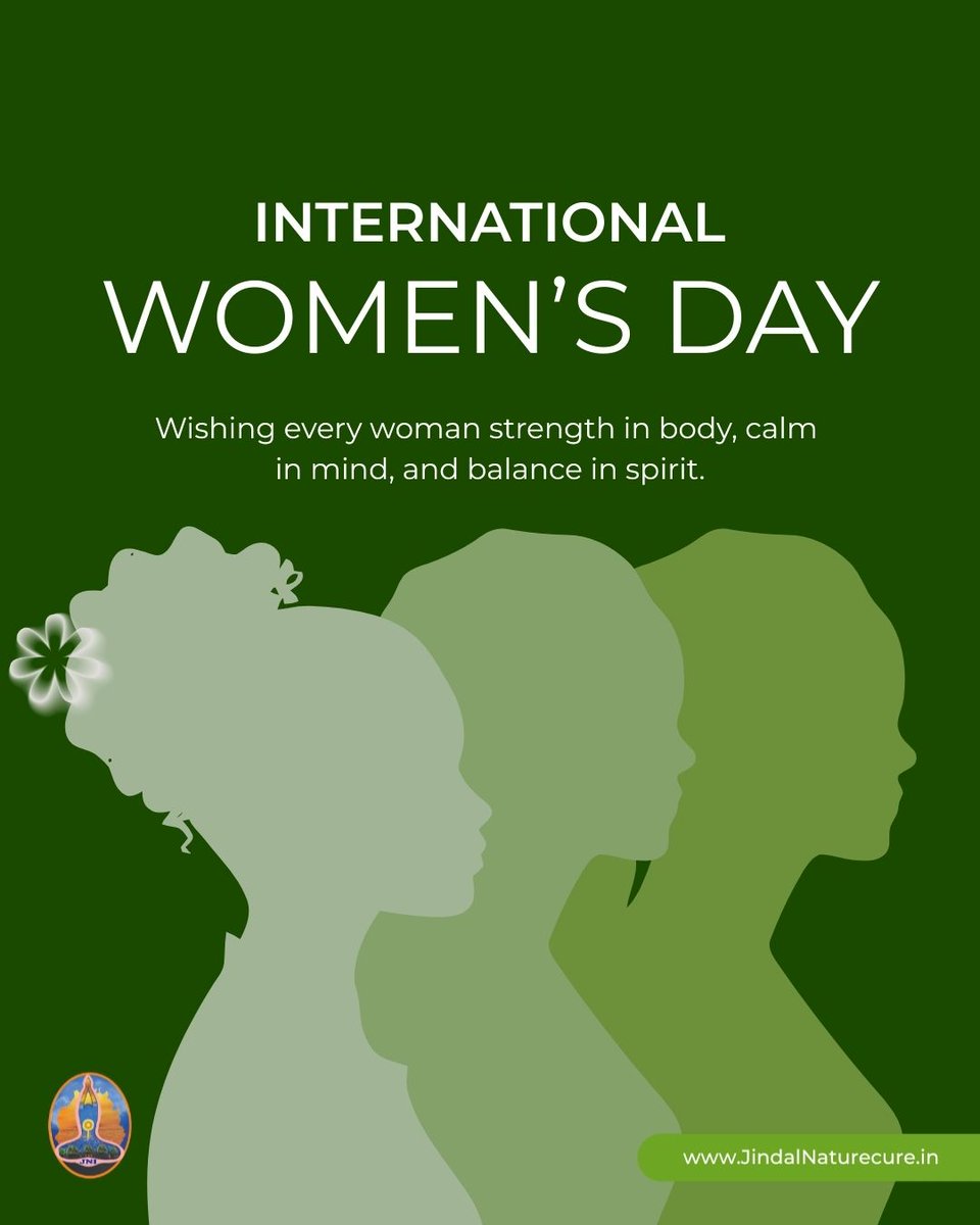 JindalNature's tweet image. This International Women’s Day, let self-care be a commitment. True empowerment begins with prioritising rest, nourishment, movement and mental clarity.

Visit : jindalnaturecure.in
#InternationalWomensDay #WomensHealth #HolisticWellness #SelfCare #PreventiveHealth #WomensDay