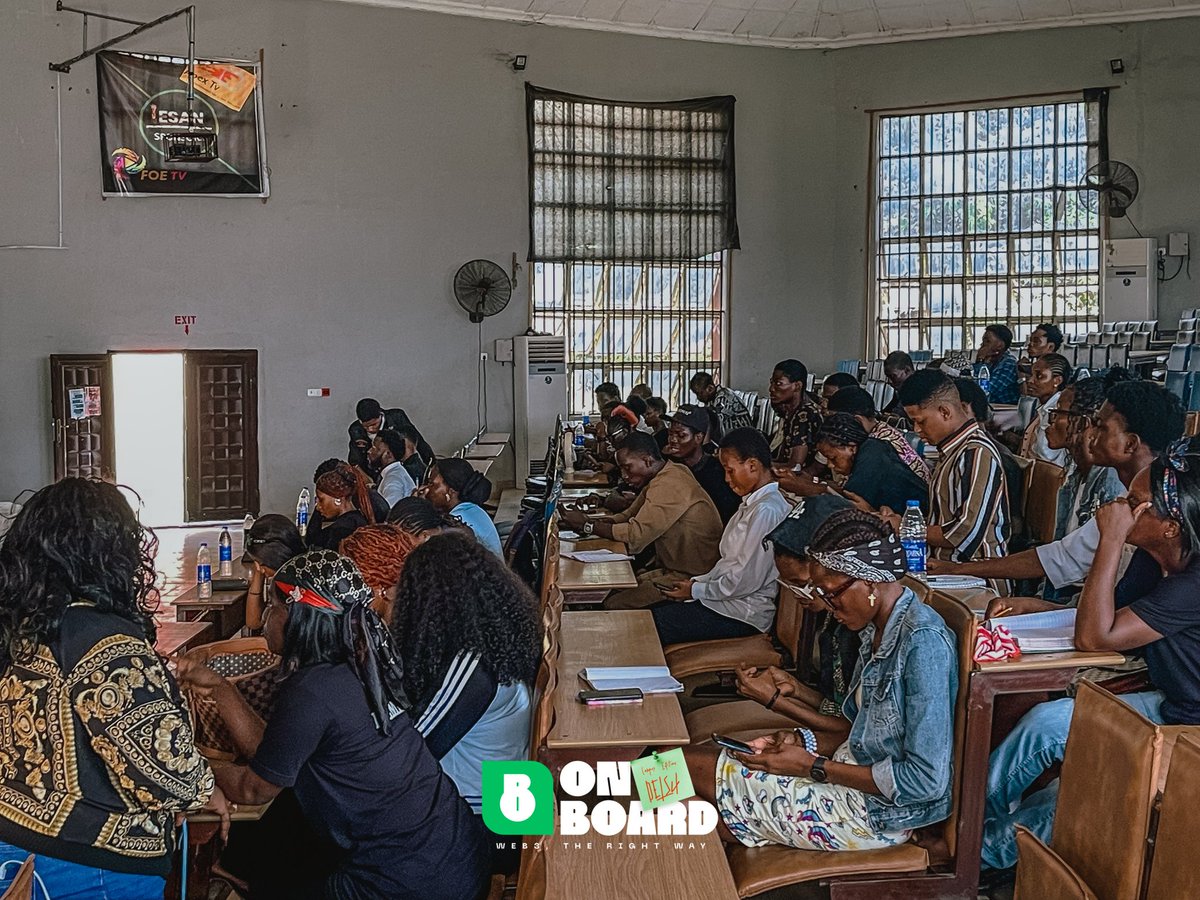 Nextchain1's tweet photo. Web3 adoption in Africa won’t happen through Twitter threads alone.

It happens in rooms like this.

ONBOARD DELSU brought students together at Delta State University to learn, question, and understand Web3 the right way.

A thread 🧵 https://t.co/8r9EaCtSQr