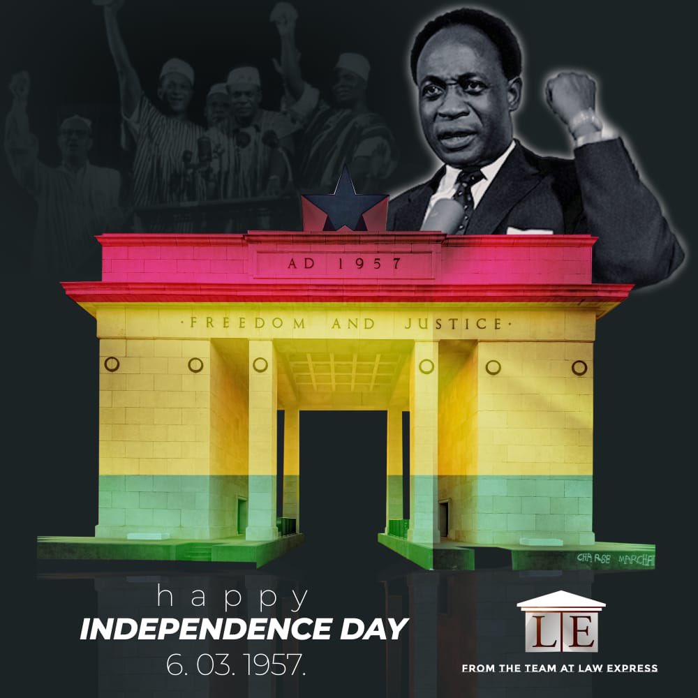 lawexpressgh_'s tweet photo. Happy 69th Independence Day. 🇬🇭

Law Express celebrates Ghana’s independence and the rule of law that guides our nation. 🇬🇭

#lawexpressseason5 #lawexpresstv #IndependenceDay https://t.co/jNoZzgYYDn
