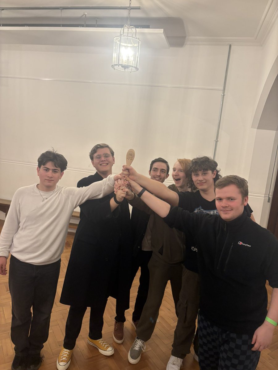 StCuthbertsPray's tweet photo. Last night our 6th Form took part in the St Cuthbert’s Games - an evening full of teamwork, laughter and competition working together through a range challenges. 🎉
#StCuthbertsFormingGreatMen #StCuthbertsFaith #StCuthbertsCommitment #StCuthberts6th #Cuddy https://t.co/zE3irG1TDC