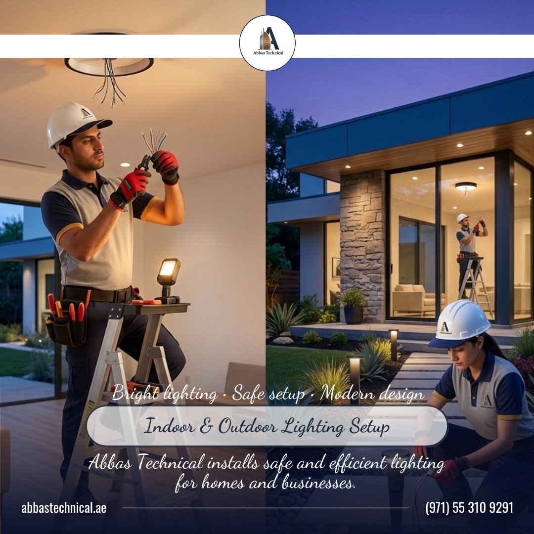 abbastech_ae's tweet photo. 💡 Indoor &amp; Outdoor Lighting Setup.
Brighten your home with professional lighting solutions. 
Our experts install safe and modern lighting for indoor and outdoor spaces.

• Indoor lighting installation
• Outdoor garden lighting
• Safe electrical connections https://t.co/xrdNVR19vE
