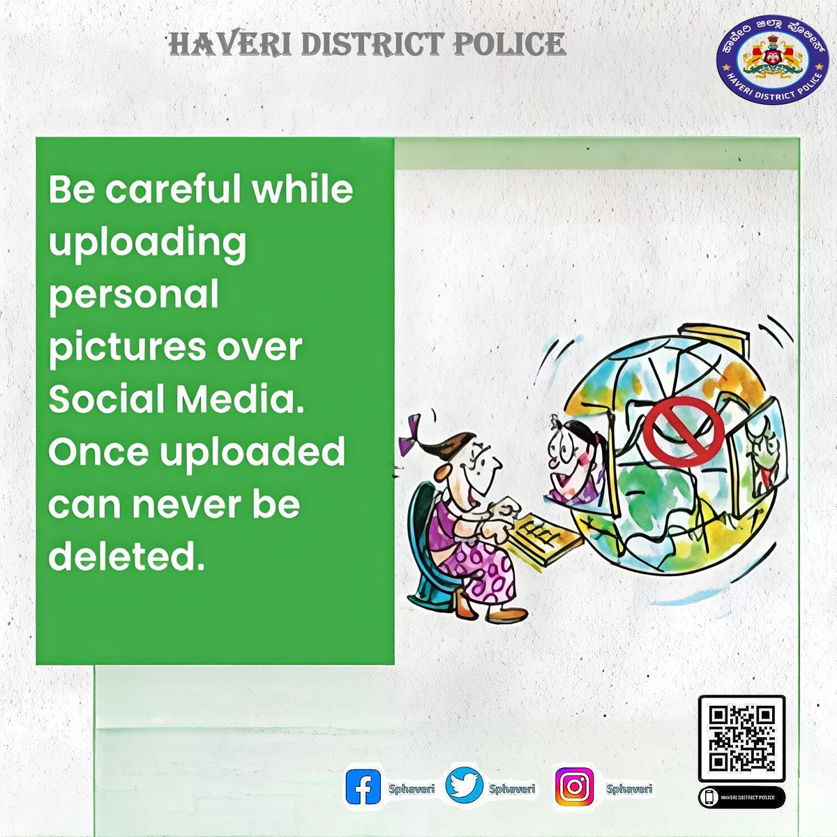 sphaveri's tweet image. ವೈಯಕ್ತಿಕ ಫೋಟೋಗಳನ್ನು ಹಂಚಿಕೊಳ್ಳುವುದನ್ನು ತಪ್ಪಿಸಿ, ಸ್ಥಳ ಟ್ಯಾಗಿಂಗ್ ಅನ್ನು ನಿಷ್ಕ್ರಿಯಗೊಳಿಸಿ (ಜಿಯೋಟ್ಯಾಗ್‌ಗಳು), ಮತ್ತು AI ದುರುಪಯೋಗದ ಬಗ್ಗೆ ಎಚ್ಚರದಿಂದಿರಿ. ಒಮ್ಮೆ ಅಪ್‌ಲೋಡ್ ಮಾಡಿದ ನಂತರ, ಚಿತ್ರಗಳು ಸಾರ್ವಜನಿಕ ಆಸ್ತಿಯಾಗಬಹುದು, ಇದರಿಂದಾಗಿ ಅವುಗಳನ್ನು ಶಾಶ್ವತವಾಗಿ ಅಳಿಸುವುದು ಕಷ್ಟವಾಗುತ್ತದೆ.
#HaveriPolice #Beware