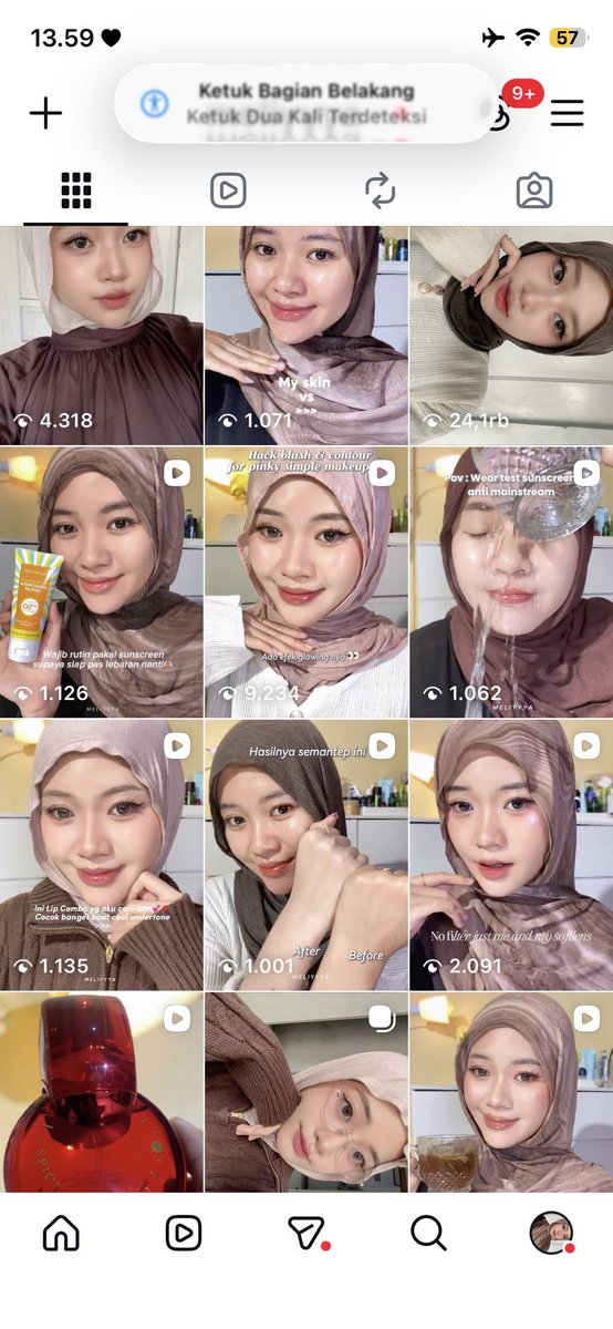 Orangnya :                     Feed ig nya :