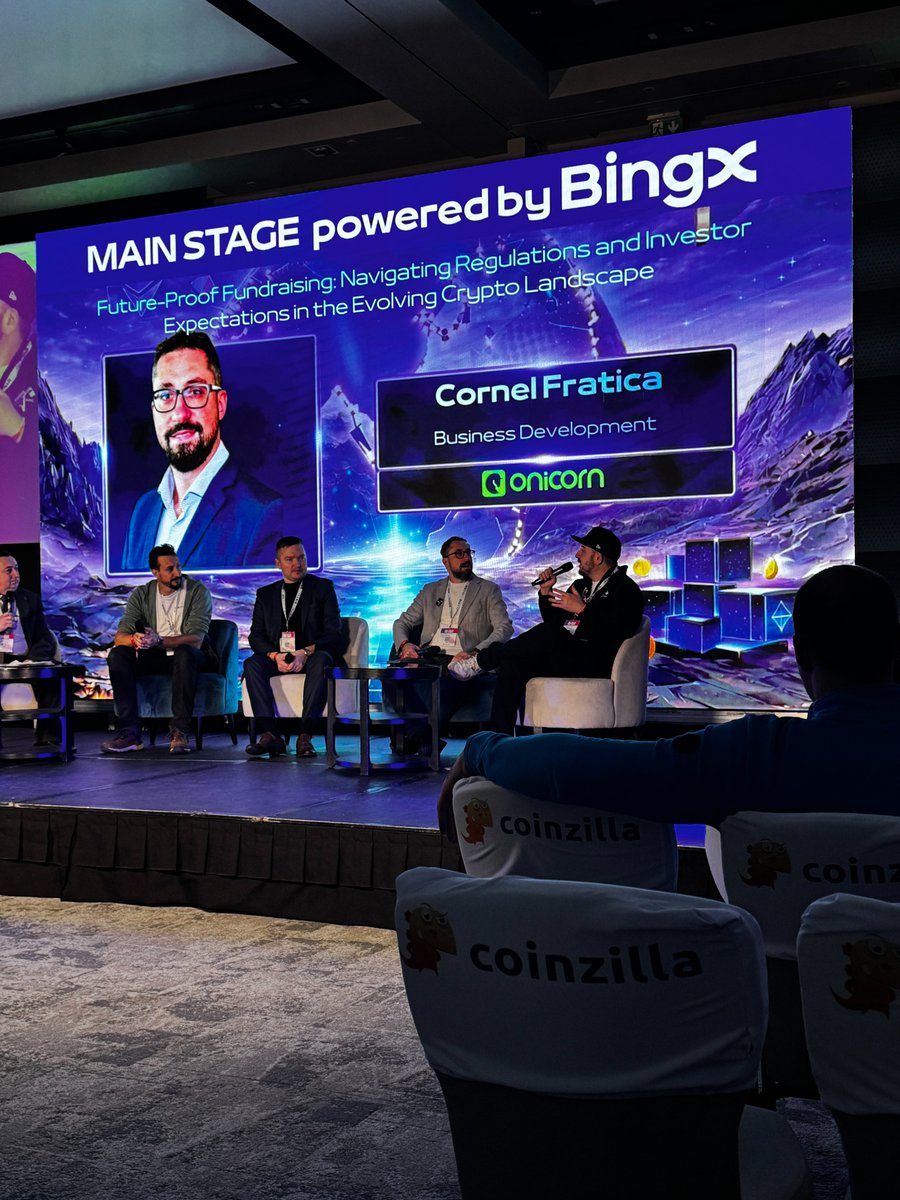 Onicornofficial's tweet photo. gm.
Onicorn is getting noticed.

our cofounder &amp; BD lead @Cornel_Fratica hit the main stage at Crypto Expo Europe @CryptoExpoEu  talking Future-Proof Fundraising.

the industry is catching up.  

we've been building this.
LFG https://t.co/1PMWlBzELP