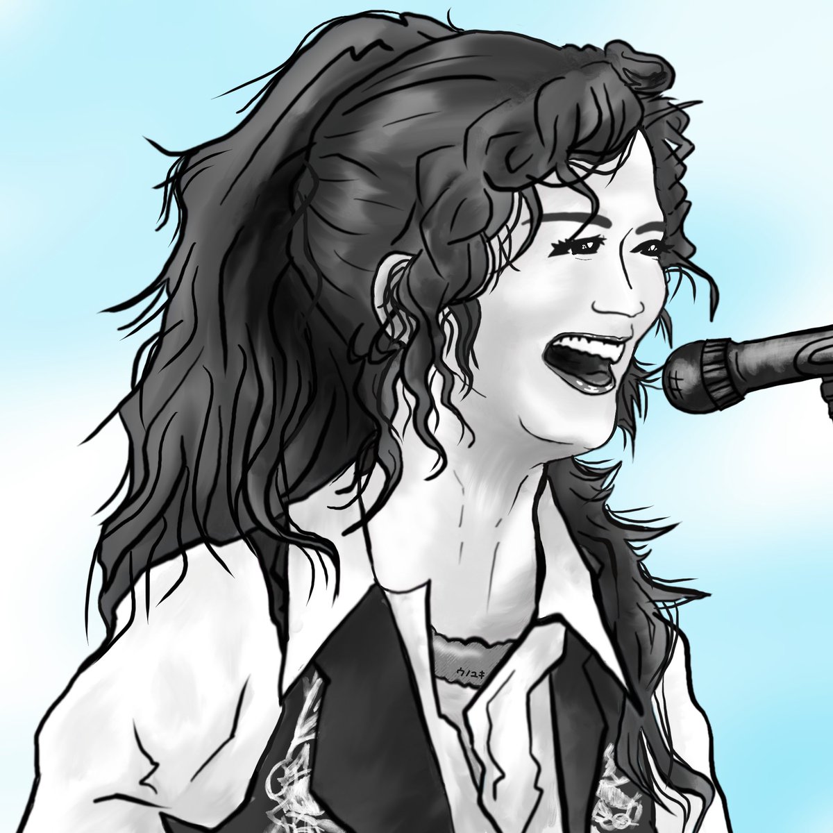 中島みゆきさんの似顔絵を描きました。 そんな時代もあったねと いつか