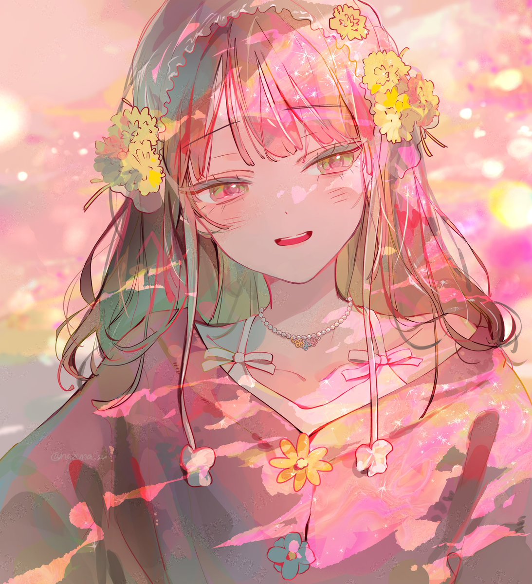 「春が漂う」|雀白なずなのイラスト