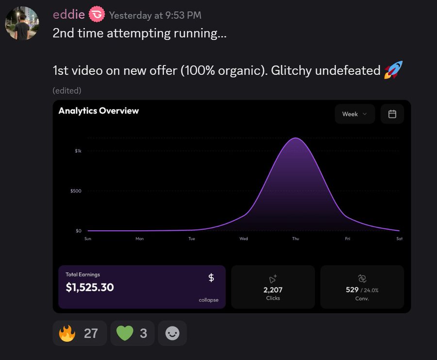 NetzTrades's tweet photo. One of our Success Managers just proved how simple this is.

He posted one video using the exact organic strategies we teach for free and cleared $1.5k profit in just a few days.

It’s never been easier to get started than right now. https://t.co/R9disAbXBS