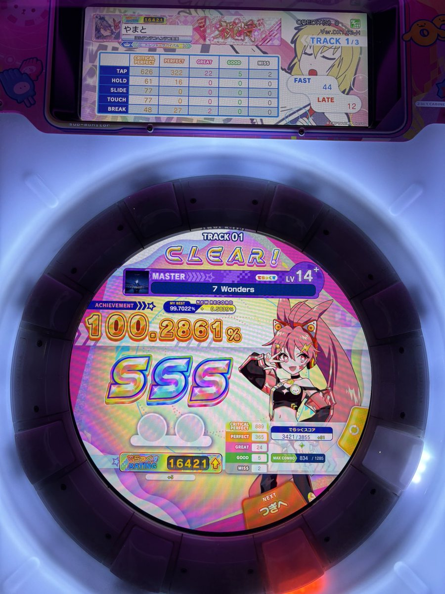 噛み合ったのか得意譜面の傾向にあるのか

とりあえず鳥は